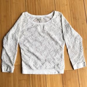White lace Abercrombie&Fitch long sleeve